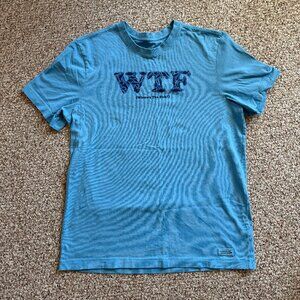 Life Is Good Men's WTF (Where's The Fish) Short Sleeve Tee -- Medium